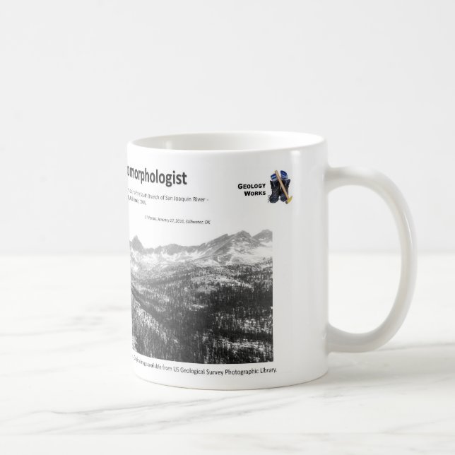 G K Gilbert VI - banbrytande Geomorphologist Kaffemugg (Höger)