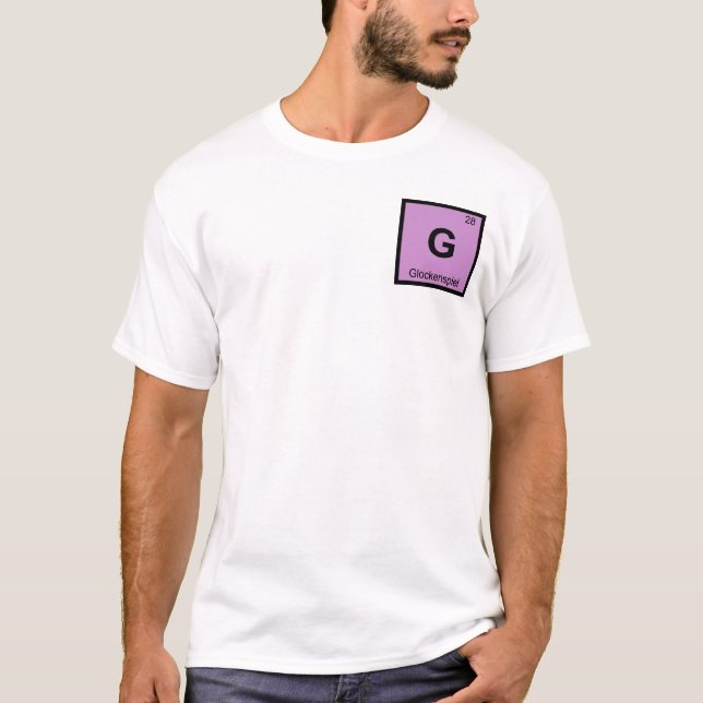 G - Klockspel Musik Kemi Periodiska Systemet Tee Shirt (Framsida)