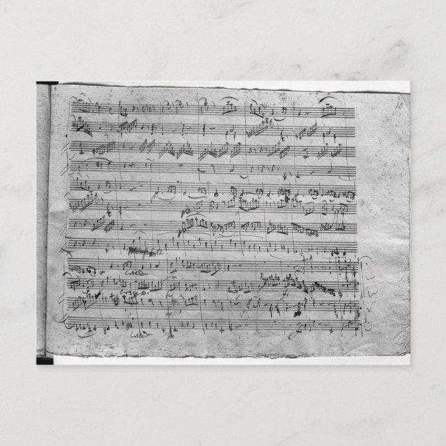 G major for violin, harpsichord och violoncello vykort (Framsida)