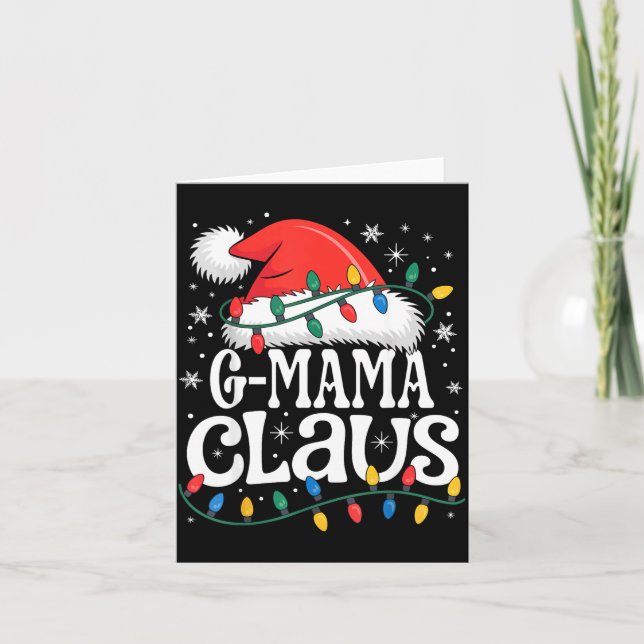 G-mama Claus Funny Xmas Christmas Grandma Holiday  Kort (Framsida)