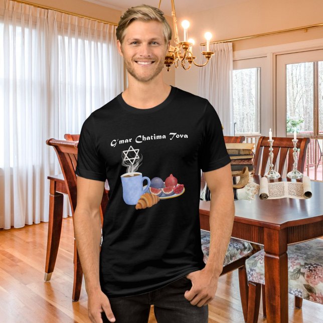 G’mar Chatima Tova Kaffe, Pomegranater, Fikon T Shirt (Skapare uppladdad)