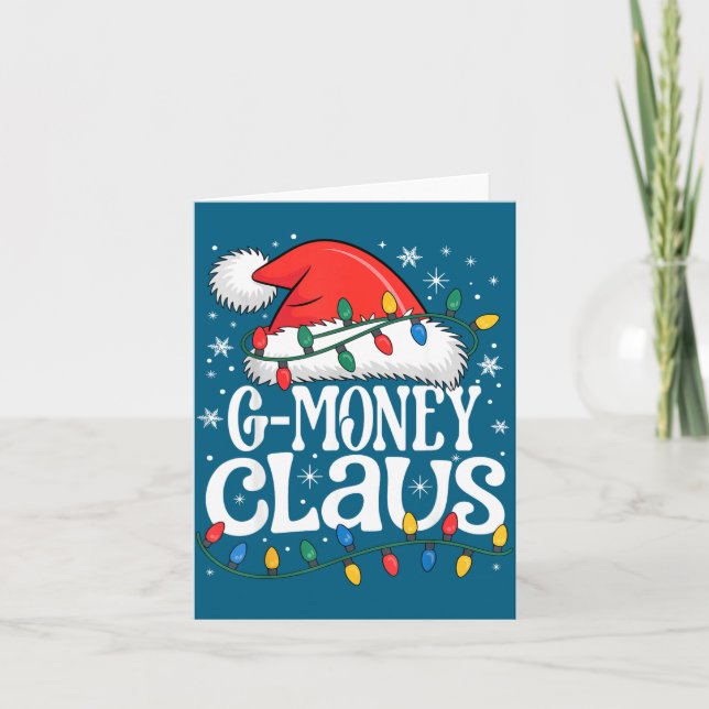 G-money Claus Funny Xmas Christmas Grandma Holiday Kort (Framsida)