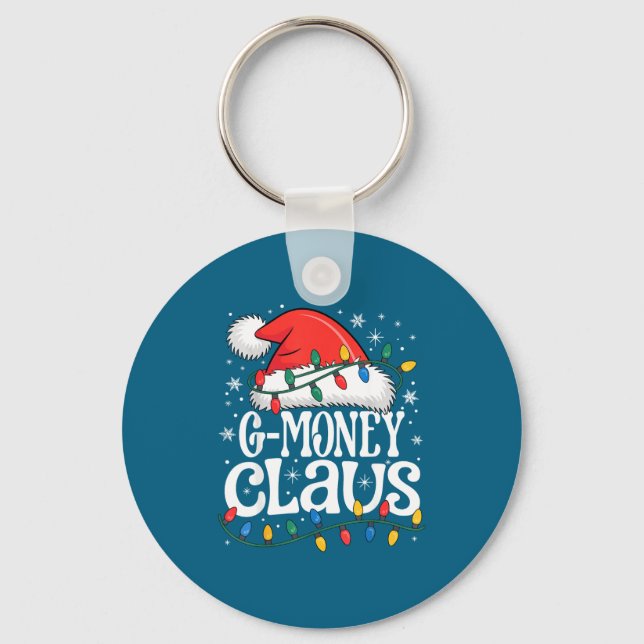 G-money Claus Funny Xmas Christmas Grandma Holiday Nyckelring (Framsida)