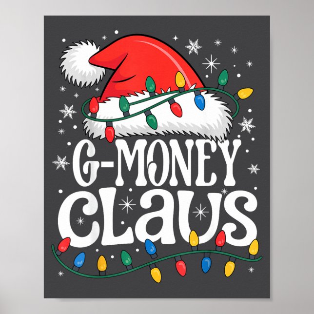 G-money Claus Funny Xmas Christmas Grandma Holiday Poster (Framsidan)
