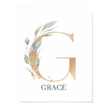G Monogram-Blommigtens Personlig