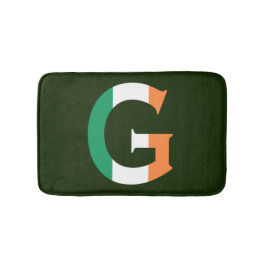 G Monogram överlagt om iriska Flagga Badrumsmatta