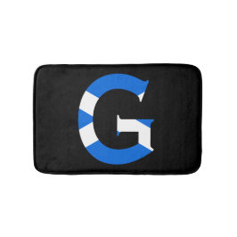 G Monogram överlagt om skotsk Flagga Badrumsmatta