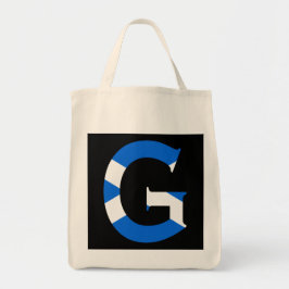 G Monogram överlagt på skotsk Flagga Tygkasse