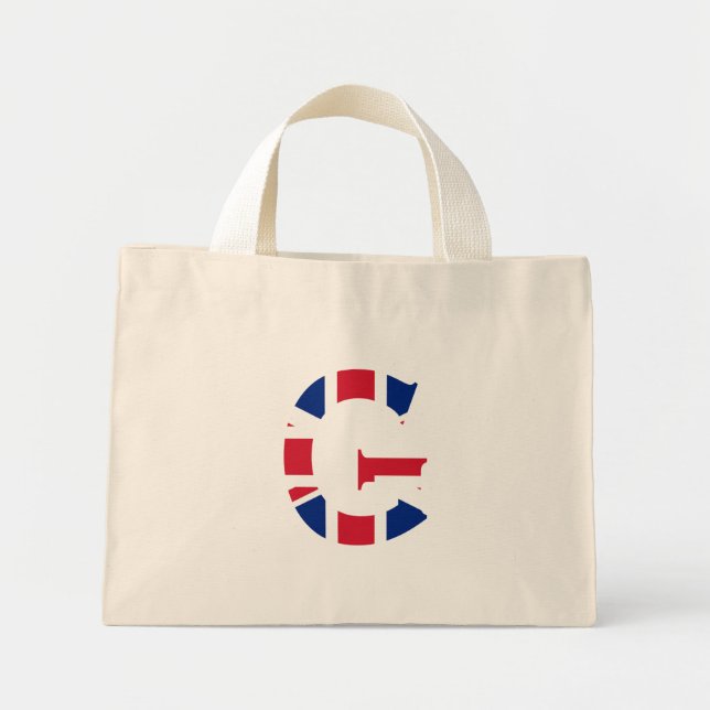 G Monogram övertäckt av Union Jack Flagga Mini Tygkasse (Framsidan)