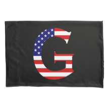 G Monogram täckt över USA flagga