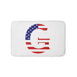 G Monogram täckt över USA flagga Badrumsmatta