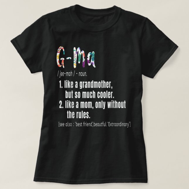 G-Morsa Definition Mors dag & Birthday-gåva T Shirt (Design framsida)