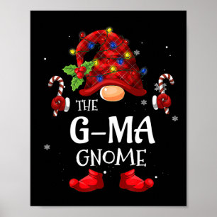 G-morsa Gnome-matchande julbalar för familjen Poster