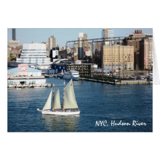 g/nc Artisanware reser NYC Hudson River Hälsningskort