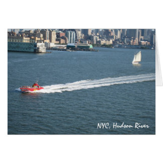 g/nc Artisanware reser NYC Hudson River Hälsningskort
