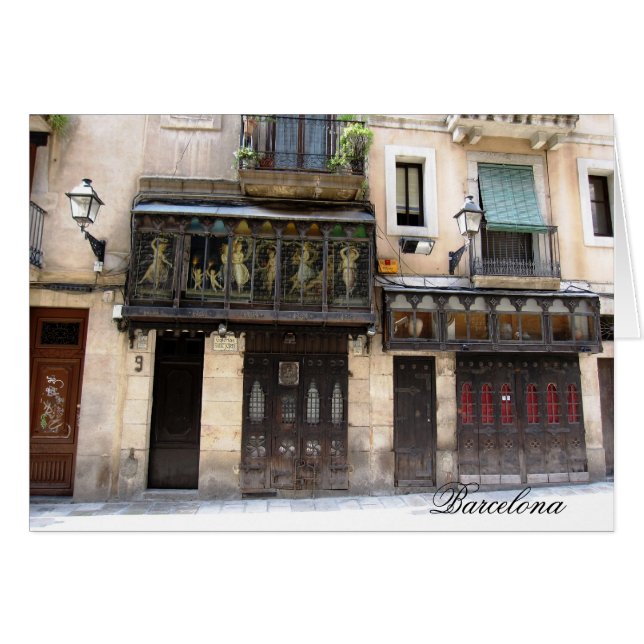 g/nc Barcelona Barri Gotic 1 Barcelona Hälsningskort (Framsidan Horizontal)