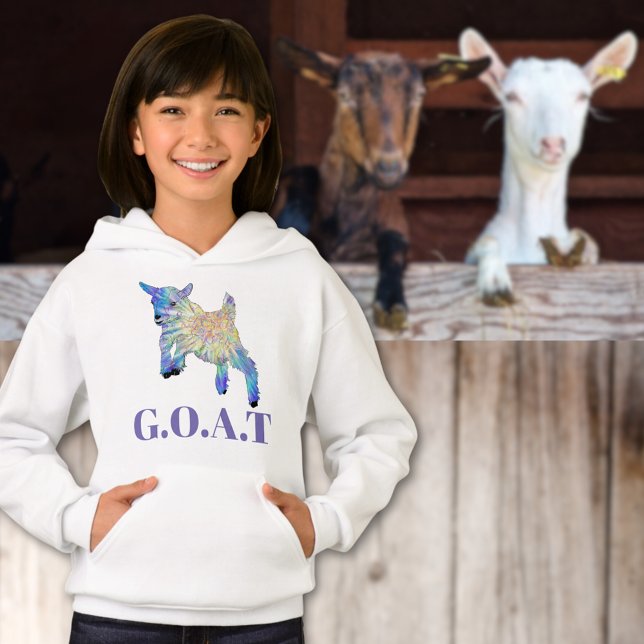 G.O.A.T. Citat Cute Baby Goat Animal Art Art T Shirt (G.O.A.T greatest of all time quote cute jumping baby goat colorful animal art T-shirt )