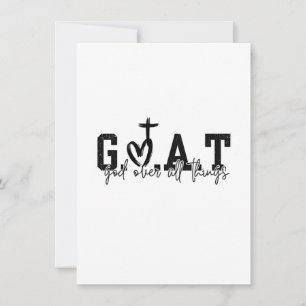 G.O.A.T Gud Över Alla Ting Kristna Jesus Inbjudningar