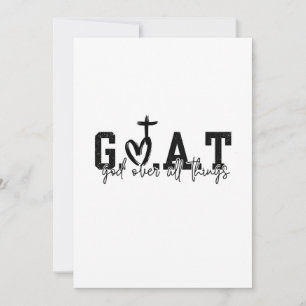 G.O.A.T Gud Över Alla Ting Kristna Jesus Inbjudningar