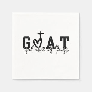 G.O.A.T Gud över hela Sak Christian Jesus Pappersservett