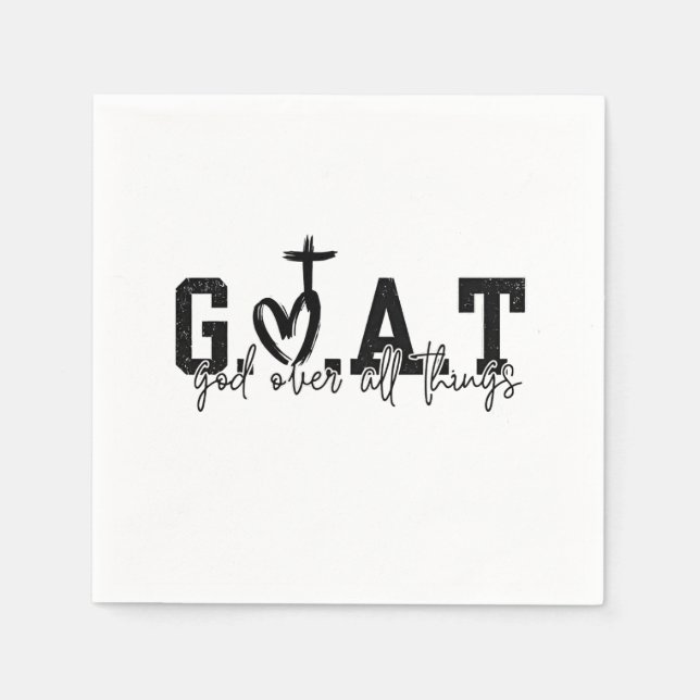 G.O.A.T Gud över hela Sak Christian Jesus Pappersservett (Framsidan)