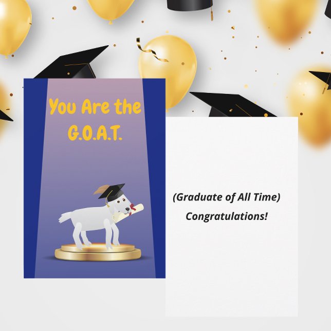 G.O.A.T. – Tidernas Bästa Platta Greeting Card Kort (Skapare uppladdad)