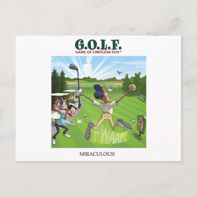 G.O.L.F. BEGRÄNSAT ROLIGT VYKORT (Framsida)