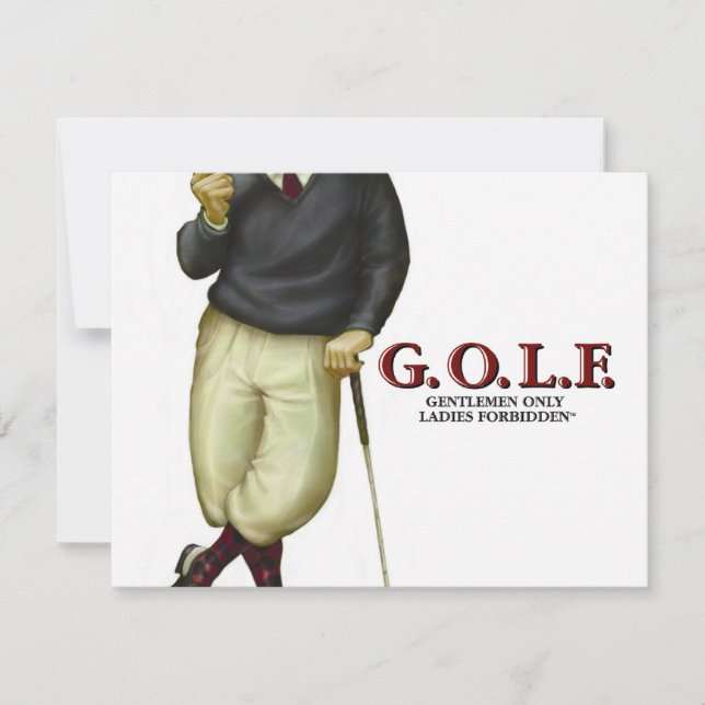 G.O.L.F. HERRAR ENDAST DAM FORBIDDEN (Framsida)