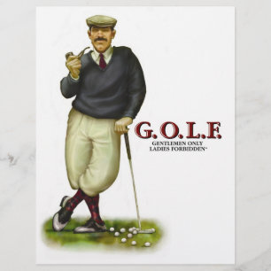 G.O.L.F. HERRAR ENDAST DAM FORBIDDEN REKLAMBLAD