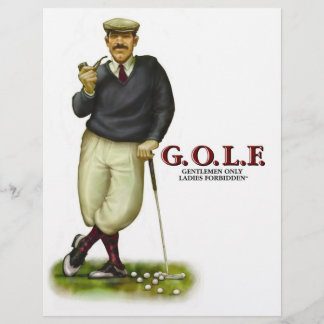 G.O.L.F. HERRAR ENDAST DAM FORBIDDEN REKLAMBLAD