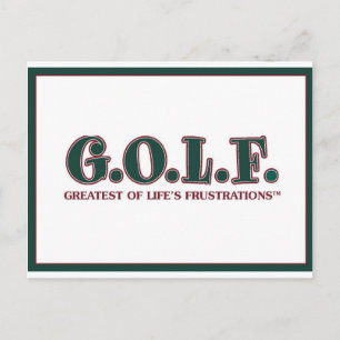 G.O.L.F. UNDERBARARE AV LIVSMETS FRUSTRATIONER VYKORT