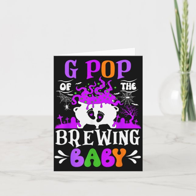 G P Of The Brewing Baby Grandpa To Be Halloween  Kort (Framsida)