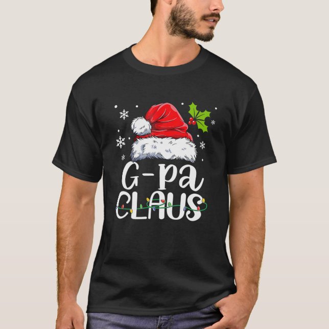 G-Pa Claus Christmas Pajama Family Matching Xmas T Shirt (Framsida)