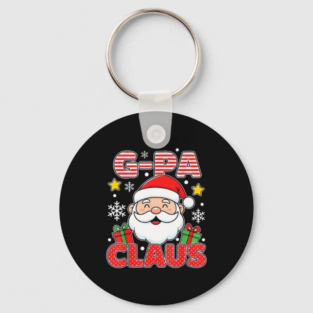 G-pa Claus Shirt Group Matching Family Christmas  Nyckelring (Framsida)