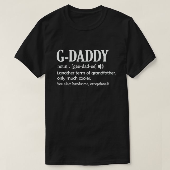 G-Pappa Definition Funny Betydelse Coola Grandpa G T Shirt (Design framsida)