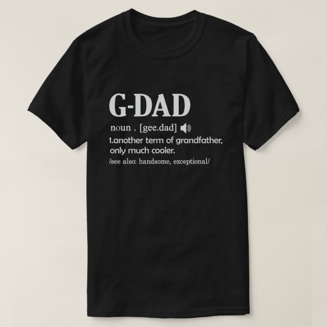 G-Pappa Definition Funny Betydelse Coola Grandpa G T Shirt (Design framsida)
