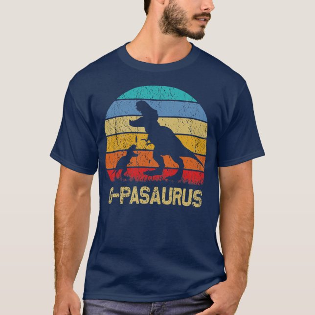 G paSaurus t Rex Dinosaur Grandpa Saurus Family Shirt (Framsida)