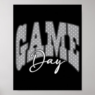 G Polka Dot Game Day Football Touchdown Säsong Poster