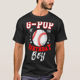 G Pop of the Birthday Boy Baseball Theme Bday T Shirt