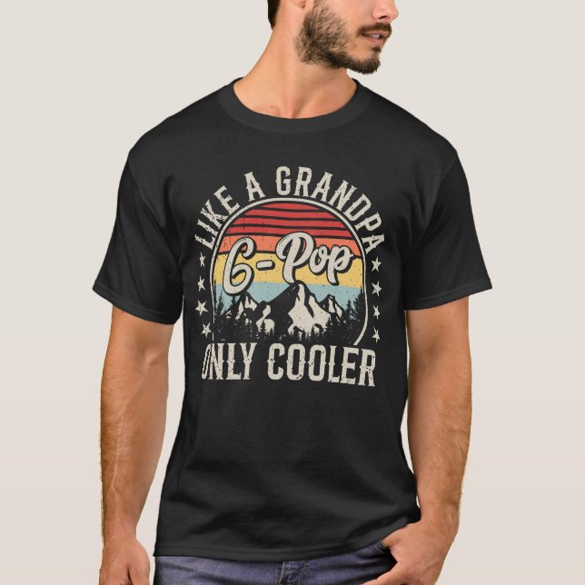 G-Pop som en farfar-Endast kylare Retro Manar T Shirt (Framsida)