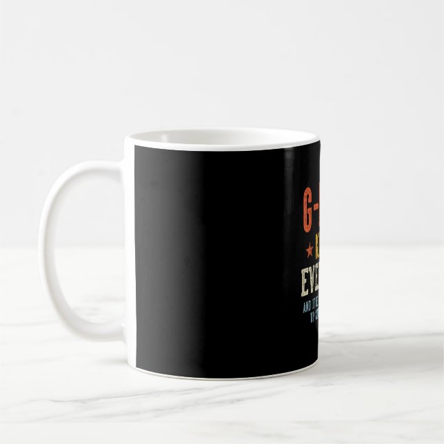 G-poppa vet allt fars dag retro kaffemugg (Vänster)