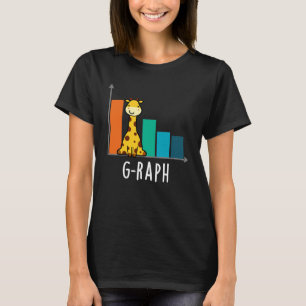 G-raph Funny Giraffe Graph Pun Mörk BG T Shirt
