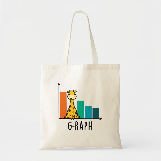 G-raph Funny Giraffe Graph Pun Tygkasse (Framsidan)