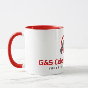 G&S Firande röd och vit mugg
