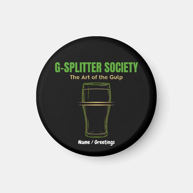 G-Splitter Society Konsten att Gulp PintKultur Magnet (Framsidan)