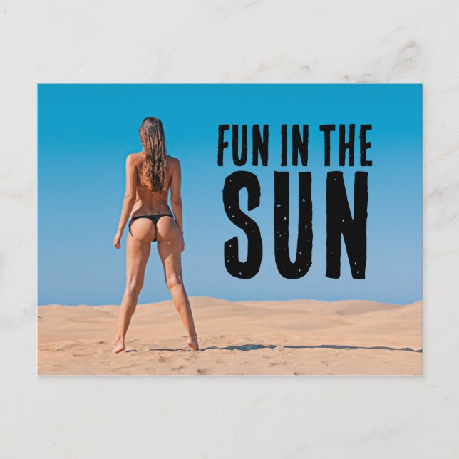 G-STRING BIKINI GIRL BEACH FLORIDA POSTCARDS VYKORT (Framsida)