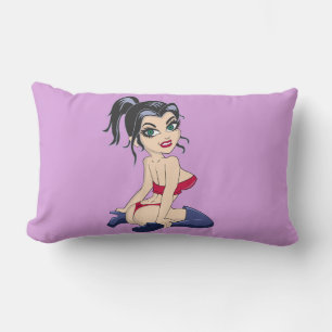 G-STRING TECKNAD GIRL LUMBAR PILLOW LUMBARKUDDE