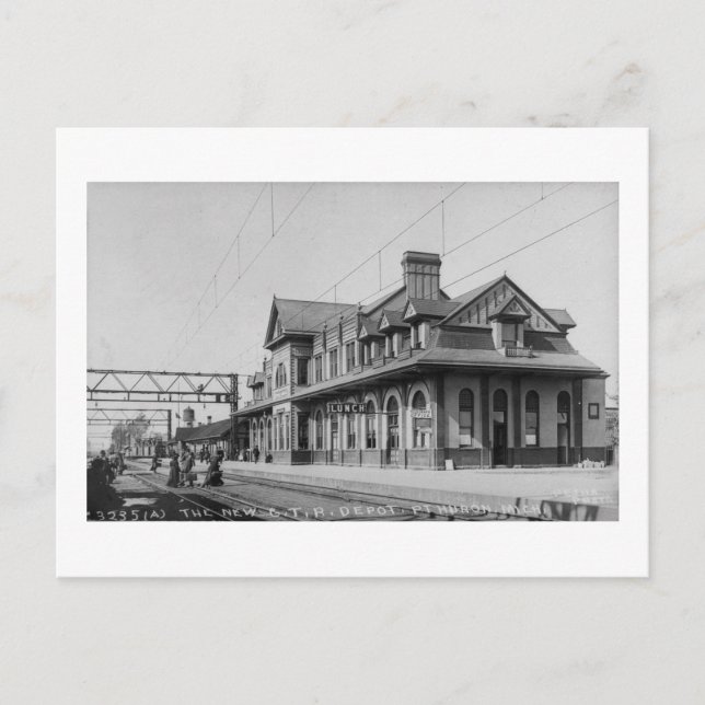 G.T.R. Järnvägsanläggningen - Louis Pesha Vykort (Framsida)