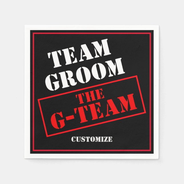 G-Team Bröllopsguide Pappersservett (Framsidan)