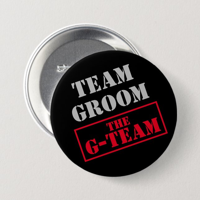G-Team Groom Team Knapp (Framsida & baksida)